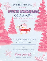 eva sky provo winter wonderland kids fashion show flyer